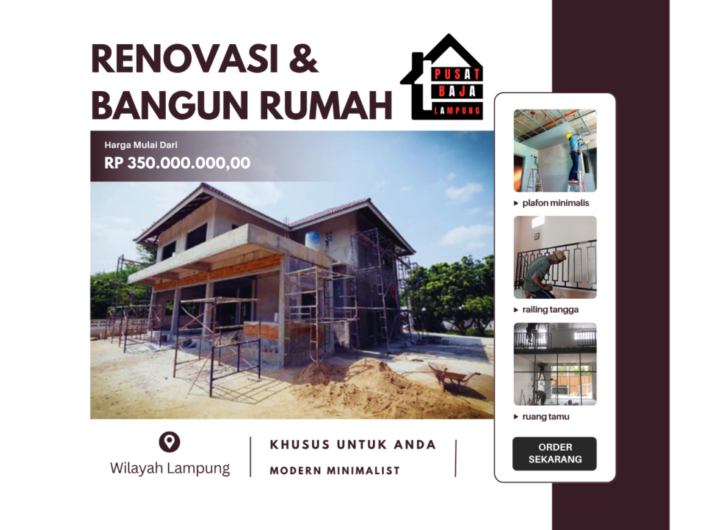 Harga Jasa Bangun Dan Renovasi Lampung