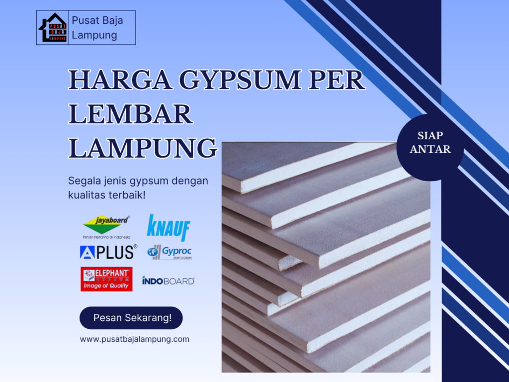 Harga Plafon Gypsum Per Lembar Lampung