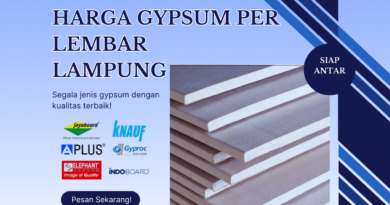 Harga Plafon Gypsum Per Lembar Lampung