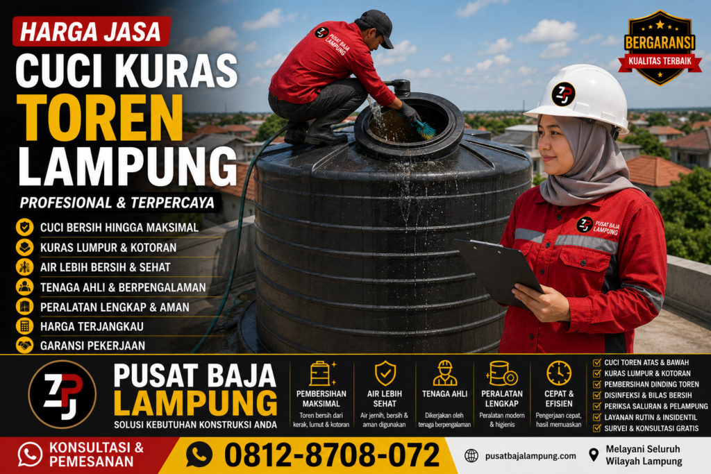 Harga Jasa Cuci Kuras Toren Lampung Terbaru