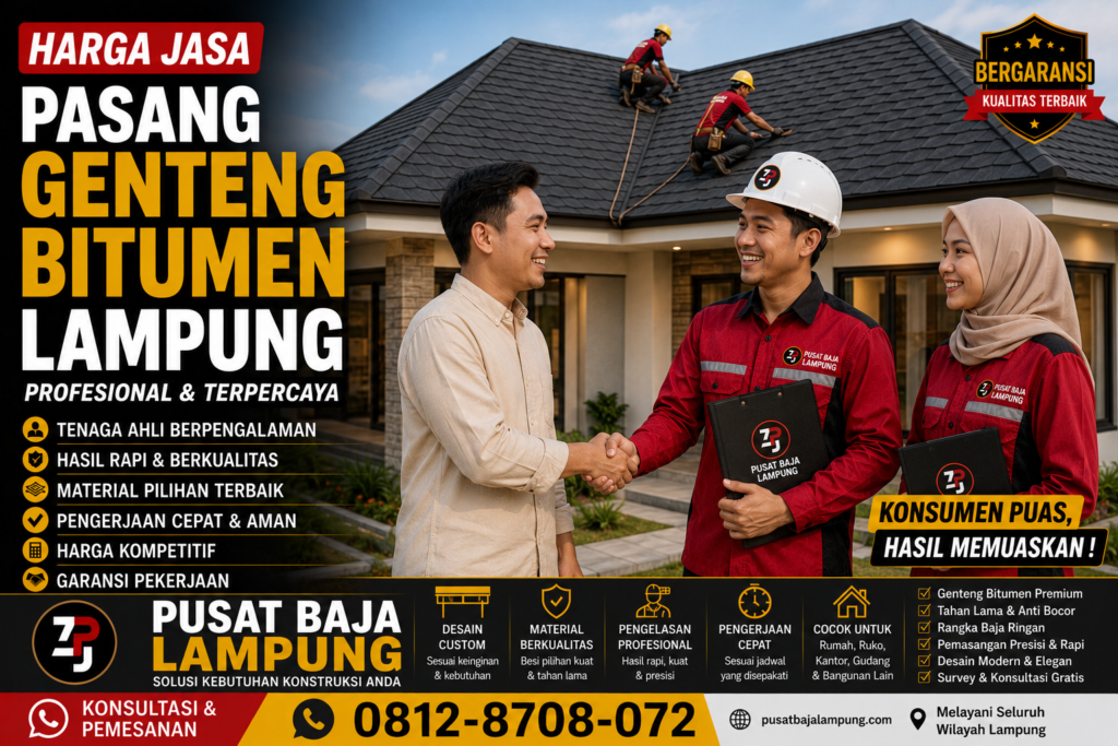 Harga Jasa Pasang Genteng Bitumen Lampung