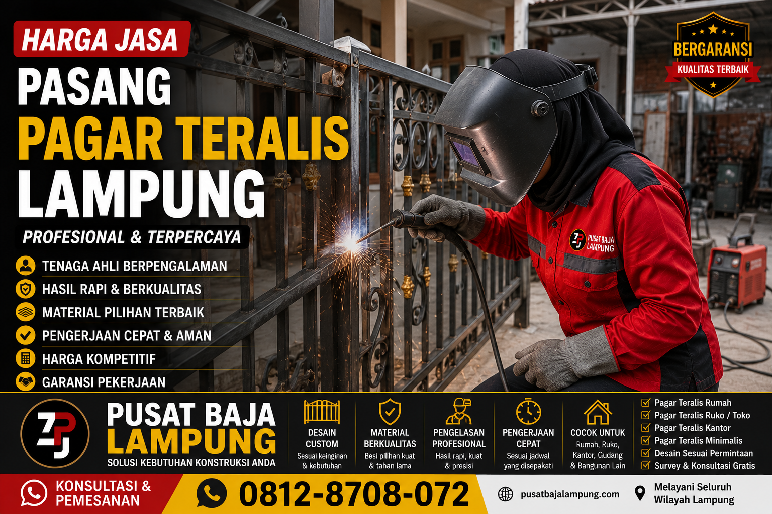 Harga Jasa Pasang Pagar Teralis Lampung