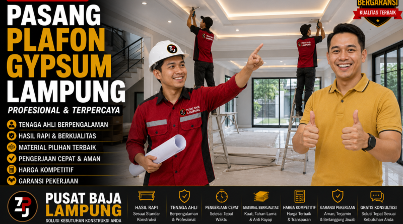 Harga Jasa Pasang Plafon Gypsum Lampung
