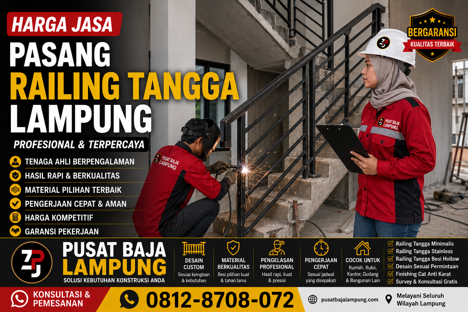 Harga Jasa Pasang Railing Tangga Lampung