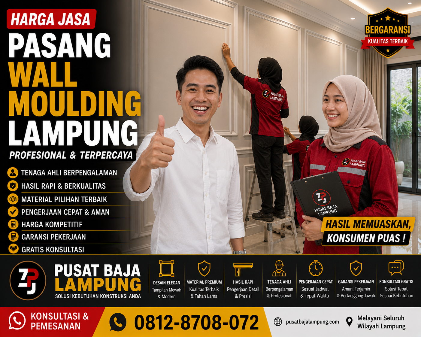 Harga Jasa Pasang Wall Moulding Lampung Terbaru