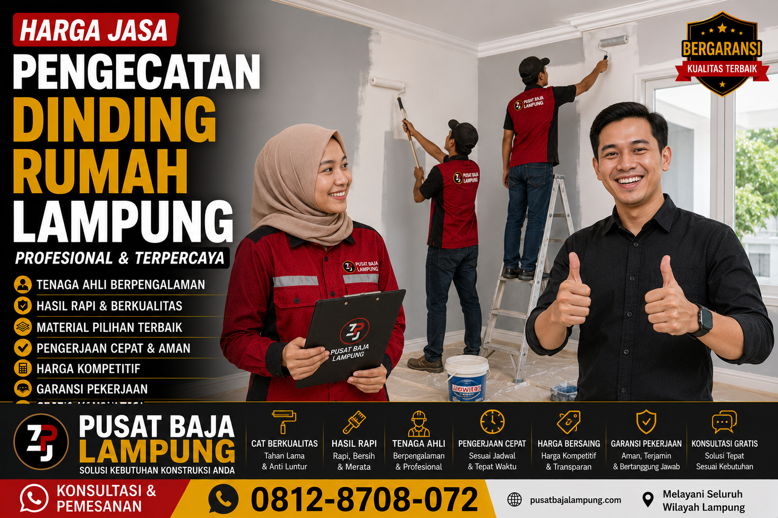 Harga Jasa Pengecatan Dinding Rumah Lampung