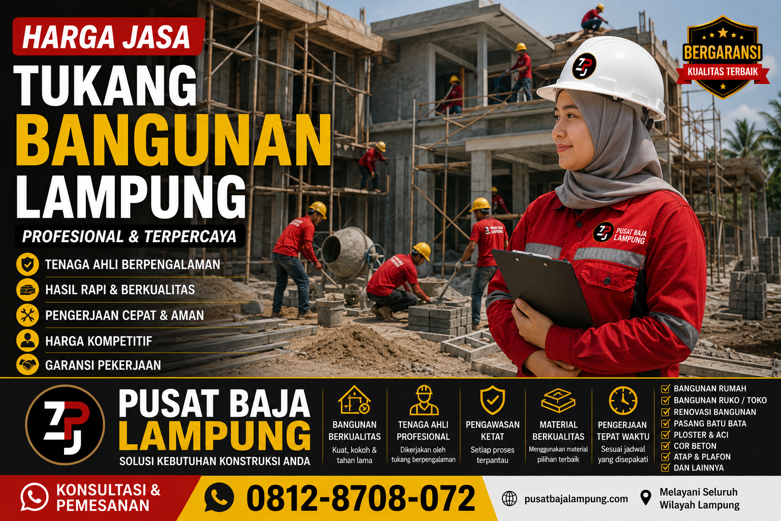 Harga Jasa Tukang Bangunan Lampung