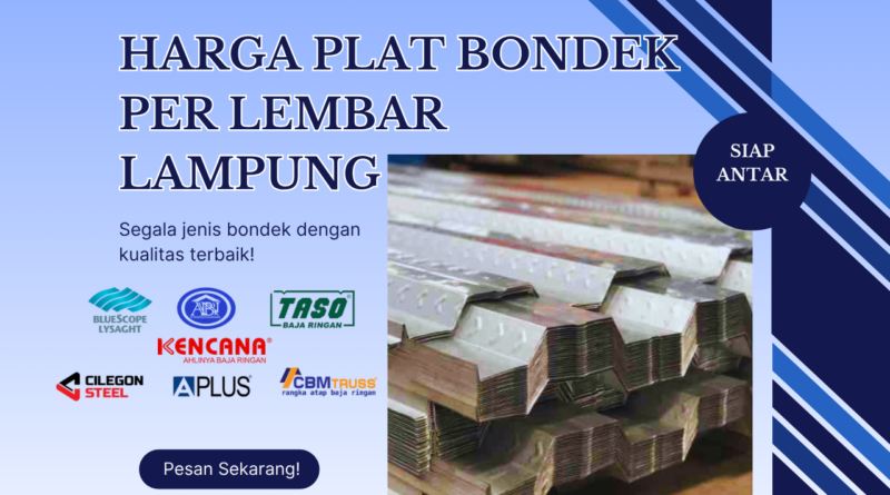 Harga Plat Bondek Per Lembar Lampung