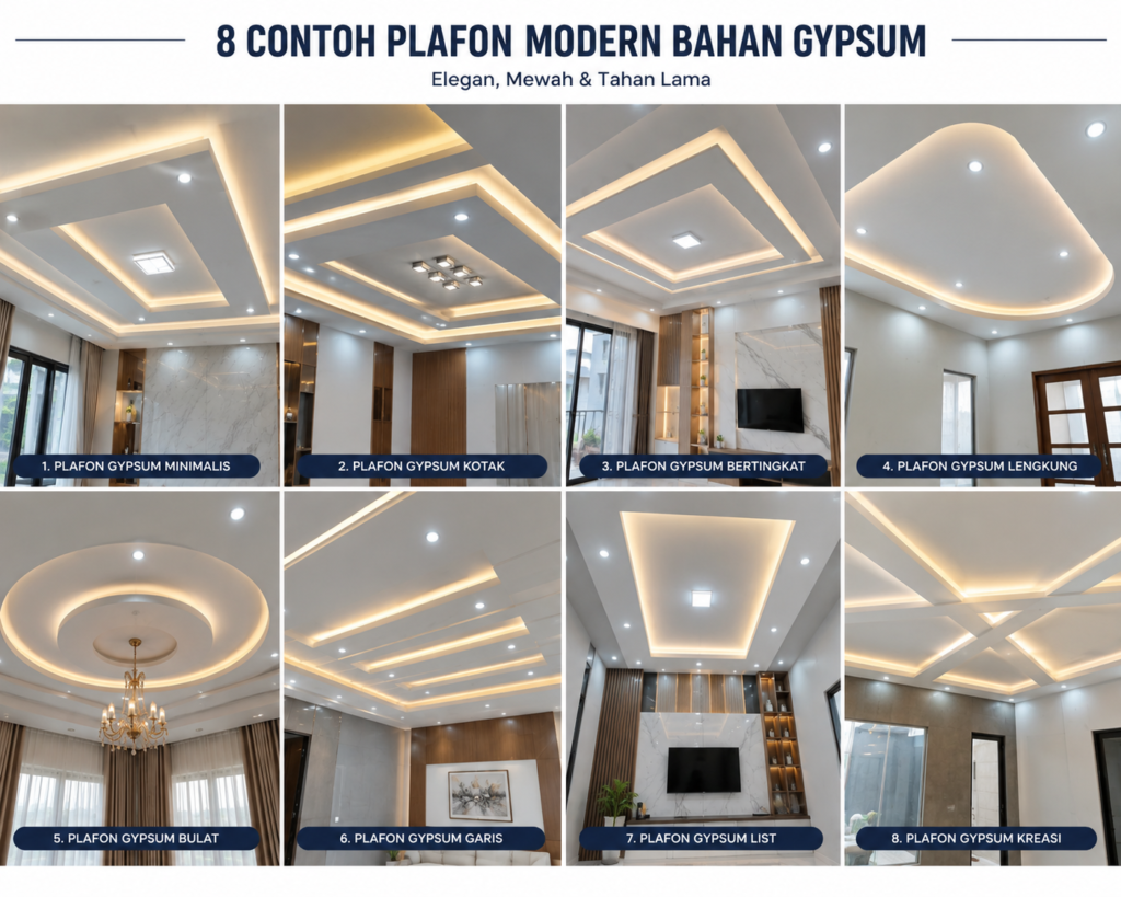 Katalog Plafon Bahan Gypsum Minimalis