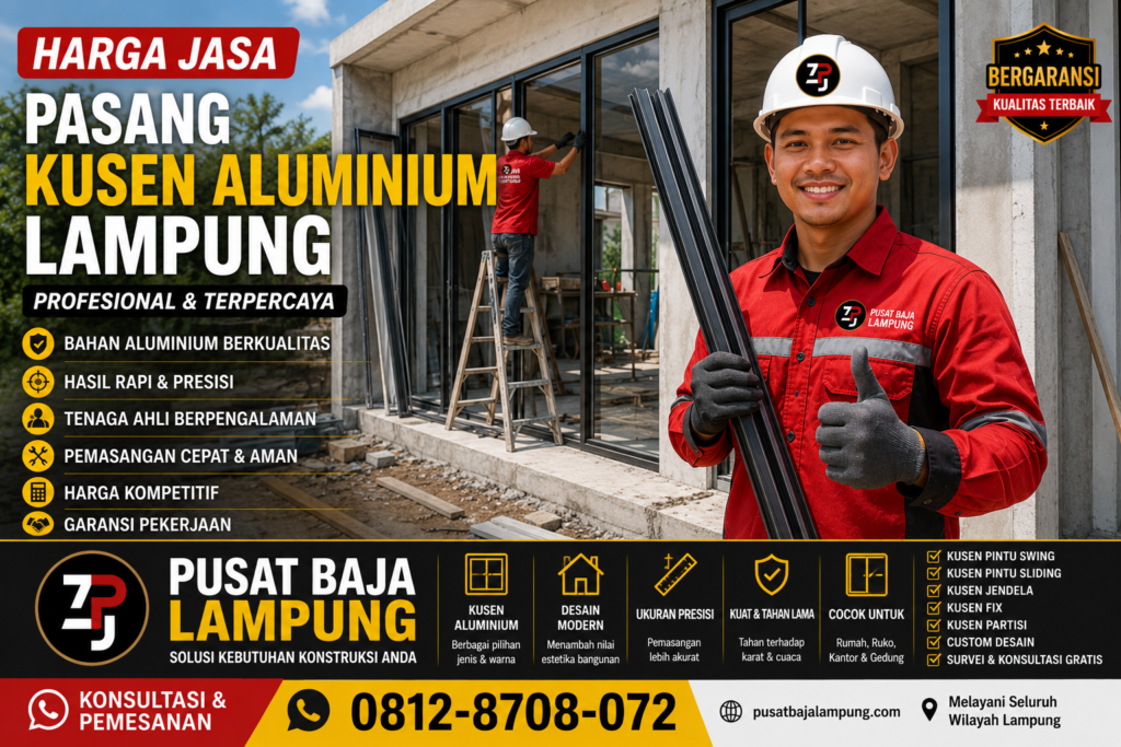 Harga Jasa Pasang Kusen Aluminium Lampung Terbaru