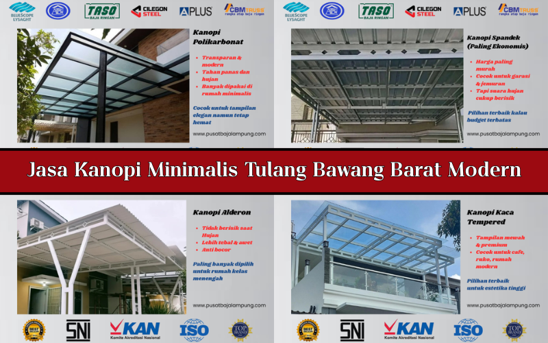 Jasa Pasang Kanopi Tulang Bawang Barat Terdekat