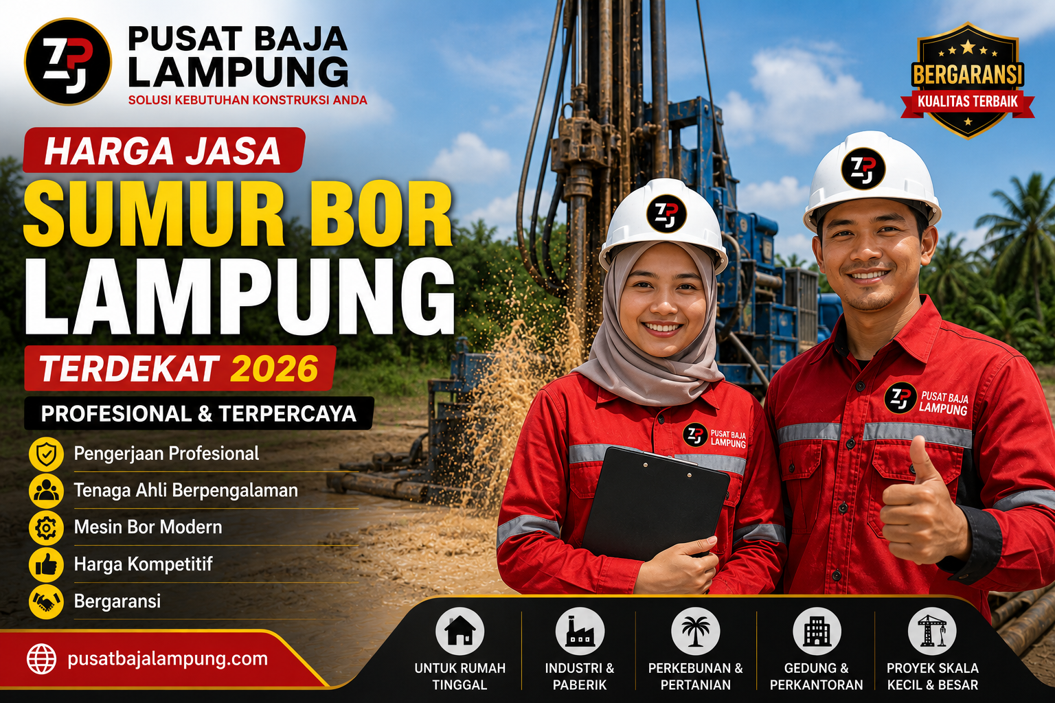 Harga Jasa Sumur Bor Lampung Terdekat dan Profesional