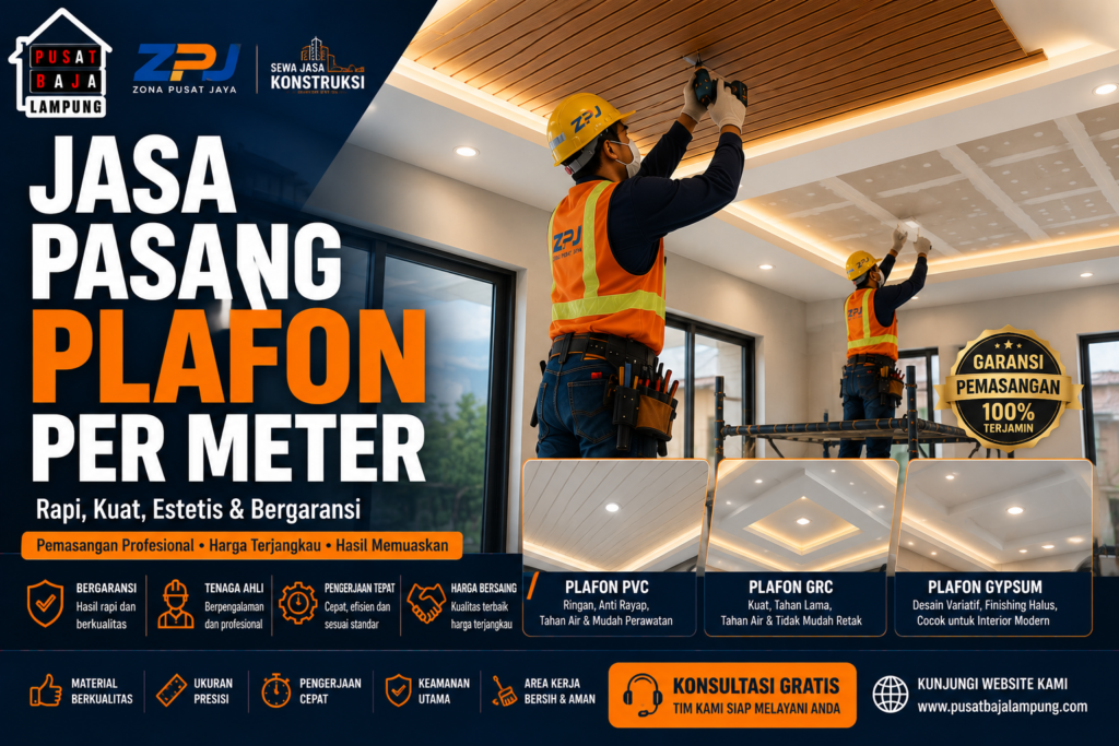 Jasa Pasang Plafon Per Meter