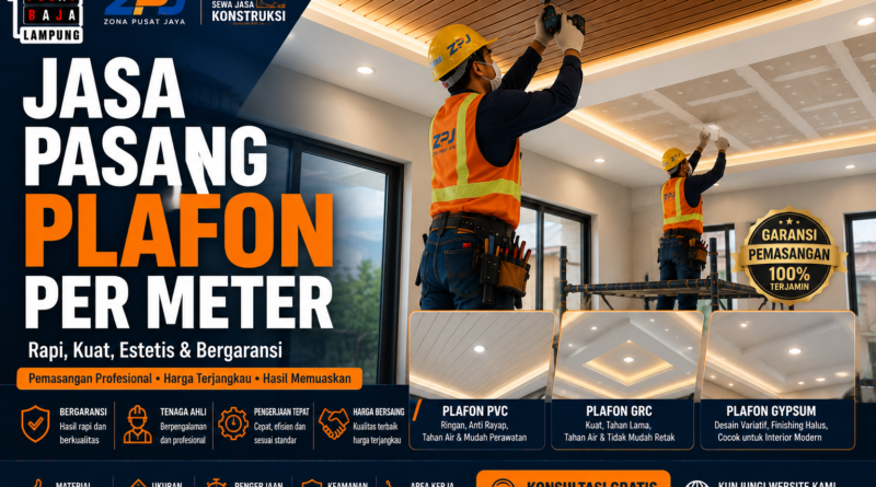 Jasa Pasang Plafon Per Meter