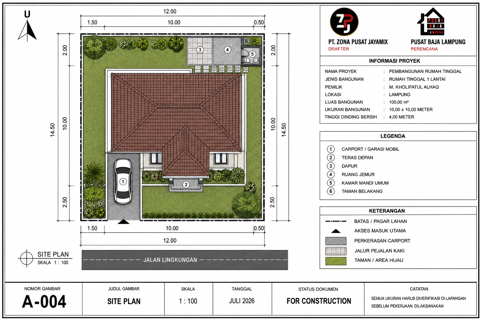 Site Plan Pusat Baja Lampung
