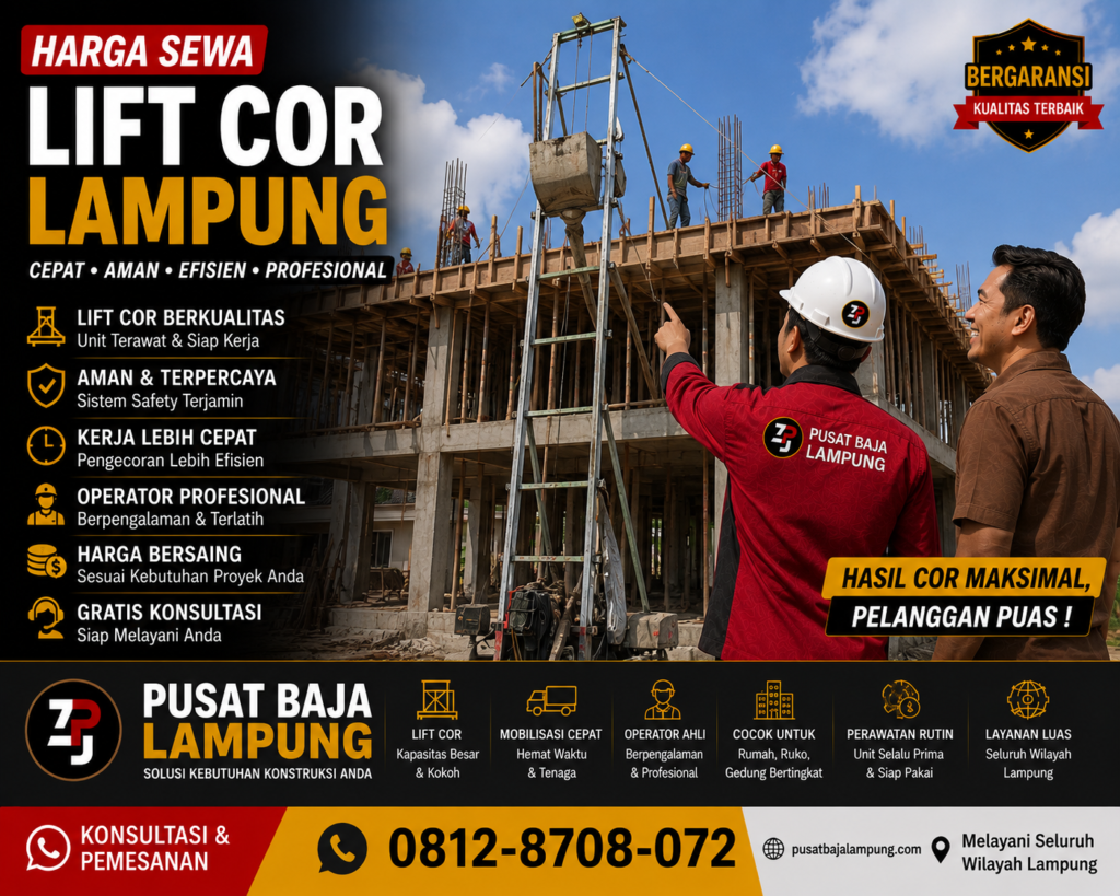 Jasa Sewa Mesin Lift Cor di Lampung Terbaru 2026
