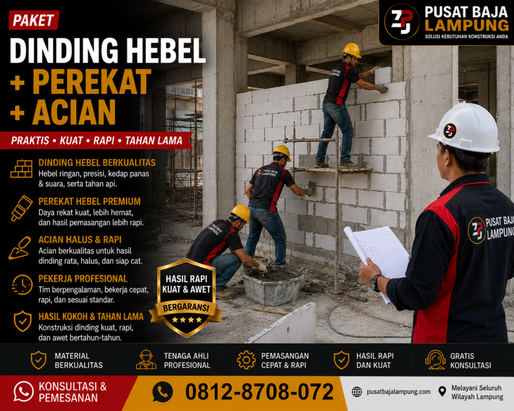 Paket Dinding Hebel + Perekat + Acian