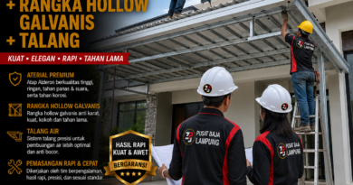 Paket Kanopi Alderon + Rangka Hollow Galvanis + Talang Lampung Terbaru 2026